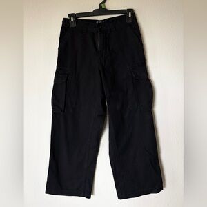 Polo Ralph Lauren Black Cargo Pants Size 10 Y2K Vintage 100% Cotton